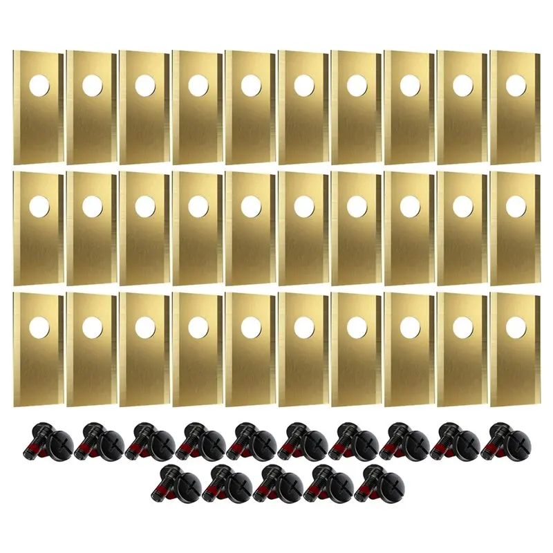 【FLASH DEAL】For Sunseeker Smart Lawn Mower Replacement Blades- Robotic Lawnmower Accessories(30 Pieces) With Screws Included