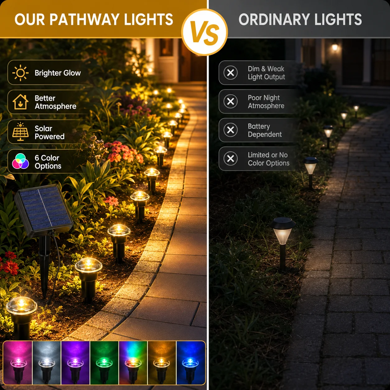 Solar Pathway Lights Outdoor G - Outdoor Lighting Driveway review and price