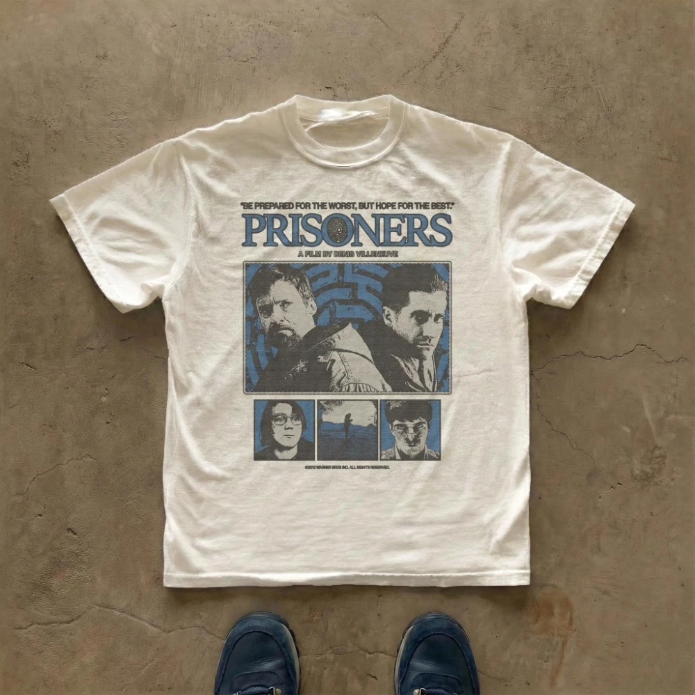 Camiseta con póster de la película Prisoners, camiseta con gráfico de película retro, camiseta vintage de Denis Villeneuve, ropa de manga corta, Unisex, para hombres y mujeres