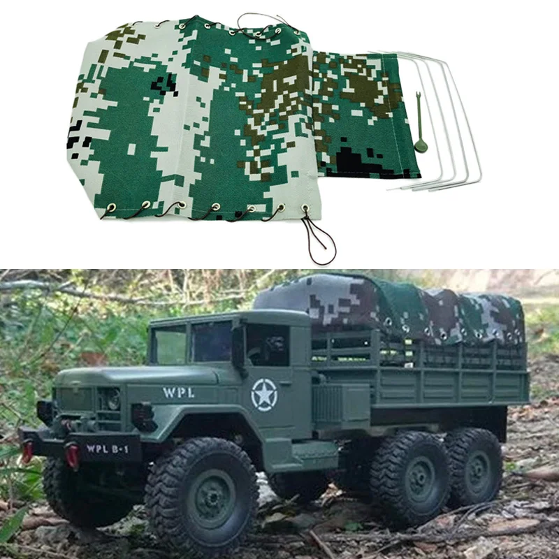 

Оригинальный чехол на капот, тканевый холст с кронштейном, запасные части, аксессуары для WPL B-16/B-16K, радиоуправляемый автомобиль, военный грузовик