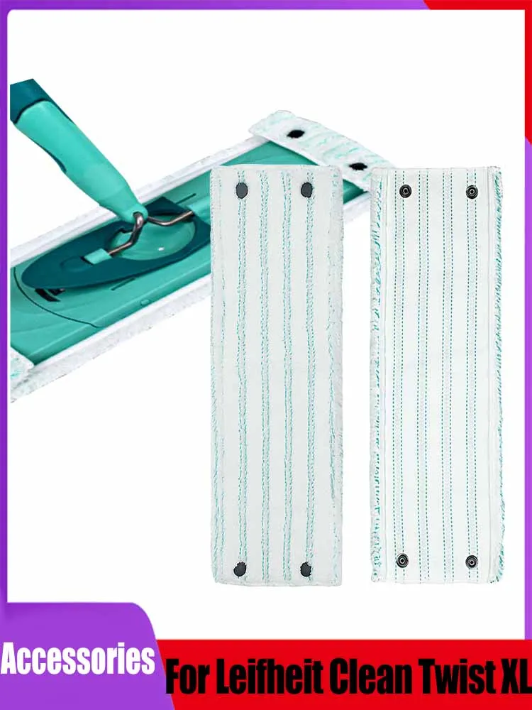 Vervang dweilvervangingskop voor Leifheit Clean Twist XL MicroDuo Droge en natte reinigingspad Thuisvloerreinigingsbenodigdheden 48,5x14cm - afbeelding 2