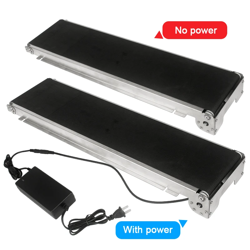 Conveyor 460mm 552mm 600mm Stainless Steel Mini Conveyor PU Belt Vending Machine DC Track Cargo Lane Automatic Conveyor Belt