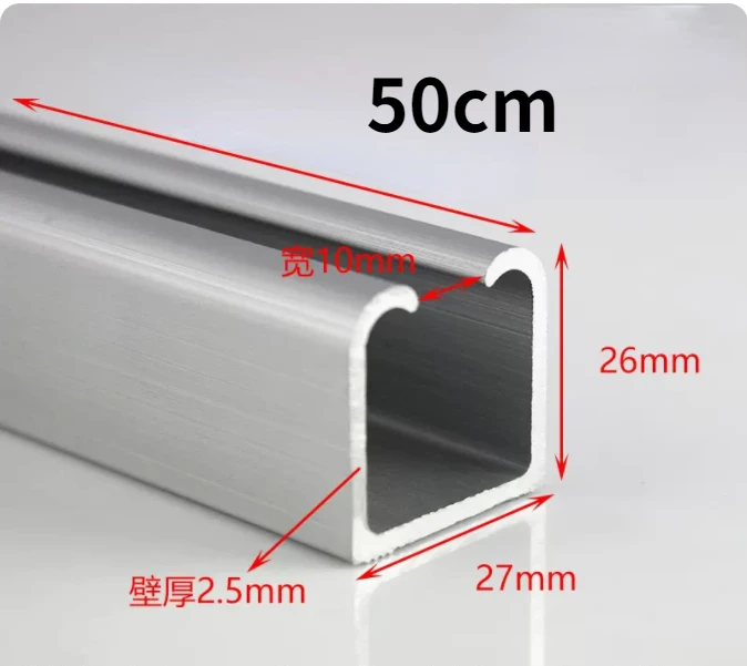Rail de suspension de porte coulissante, guide de porte en verre, silencieux, poussée et traction de