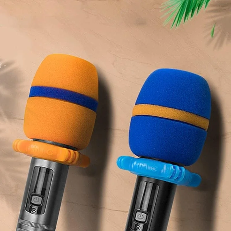 Mikrofon -Windschutzscheibe Antirollringe Schaumabdeckung Windschutzscheibe Binderstangenhülsenhalter für KTV- und