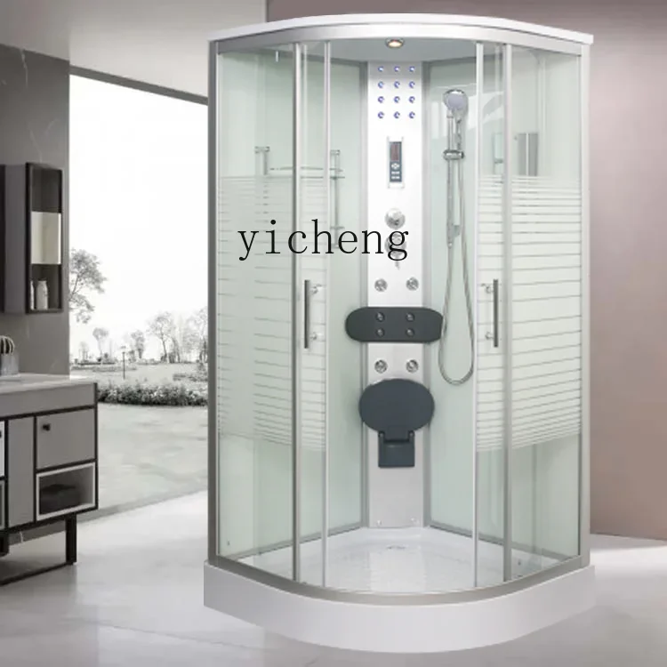 Shower Room Household Integrated Bathing Room Arc Fan Type Simple Glass Shower Room Bathroom D18