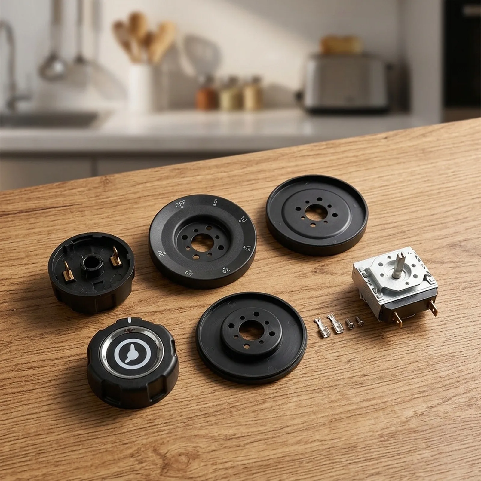 Mechanical Timer Switch with 30 120 Minute Settings for Kitchen Devices Compatible with Ovens and Pressure Cookers AC250V 16A