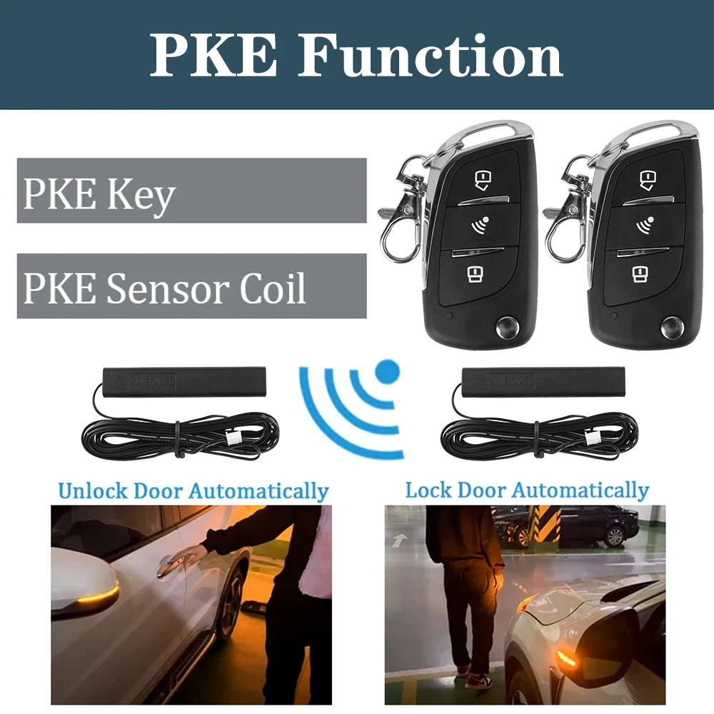 Keyless Entry Starter Antitheft System 12V Entry Ignition Starter Switch Car Alarm Engine Push Button Start Stop Button