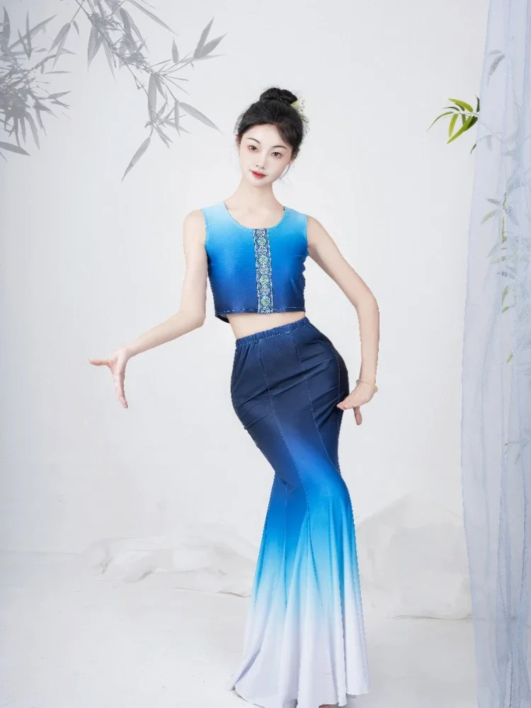 Paw Tradycyjna ludowa odzież sceniczna Taniec narodowy Dai Kostiumy taneczne Kobiecy trykot z rybim ogonem Dziewczyna Dancewear