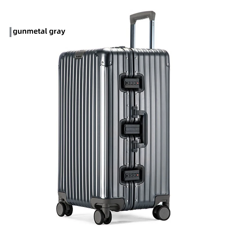 Reiskoffer van aluminium-magnesiumlegering, rolkoffer, handbagage