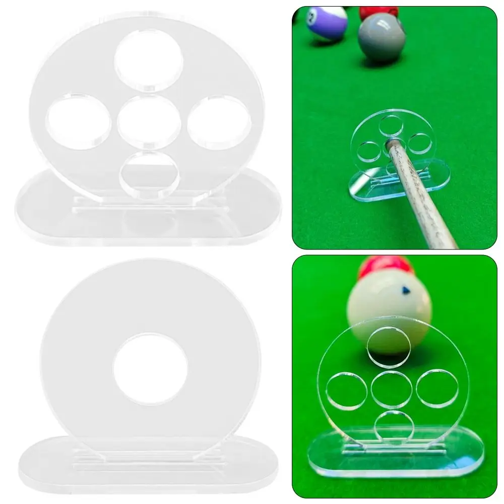 

5 Holes OR 1 Holes Billiard Rod Trainer Anti Slip Durable Billiard Stroke Exerciser Clear Occupational Wear-resistant