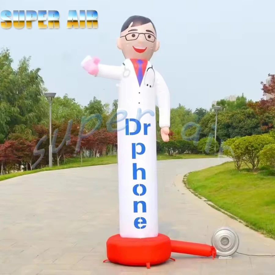 6mH aufblasbares Cartoon-Charater aufblasbares tanzendes einzelnes Bein für Werbung