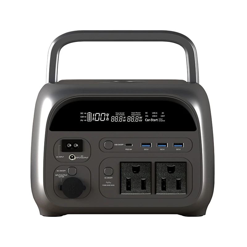 Portable 300W 400W 500W 600W Power Station with Rechargeable Lifepo4 Backup Battery Emergency Solar & Car Power Source