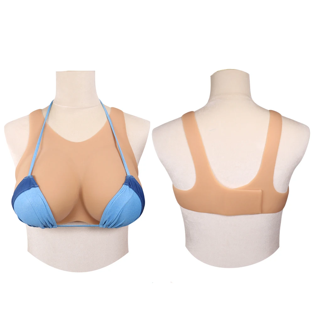 Silicone Breast Forms with Velcro Strap for Crossdresser Transgender B-E Cup Fake Boobs Prosthesis Easy Wear Drag Show Cosply