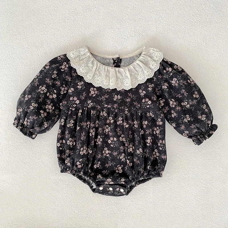 2026 Neuer Frühlings-Baby-Strampler für Mädchen 0-24M Langarm Baumwolle Bedruckt Koreanischer Stil Kletter-Strampler Süße Babykleidung – Detail 9