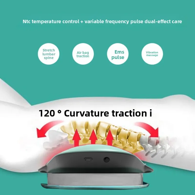 الشركة المصنعة الذكية الخصر مدلك قطني مهديء تدليك الخصر الكهربائية الساخن ضغط الاهتزاز قطني مدلك #3