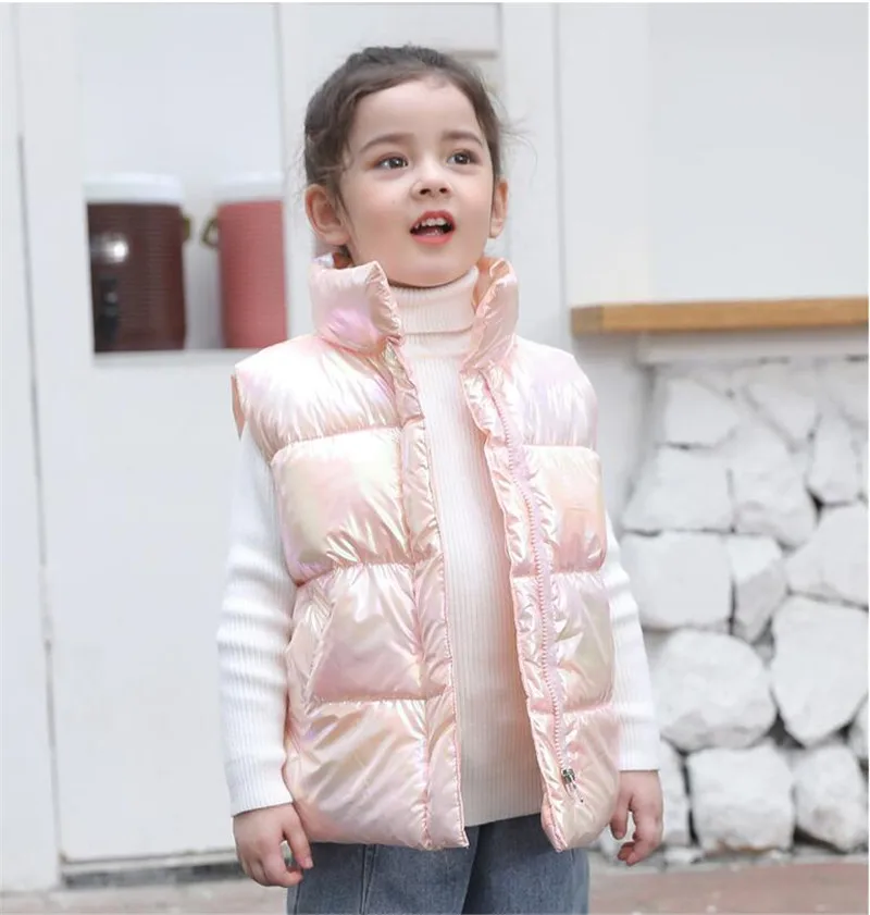 2023 Girls Down Vests 3-14 Years Old Children Clothing For Girls Boys Warm Outerwear Coat Autumn Fashion Teens Kids Jackets Vest