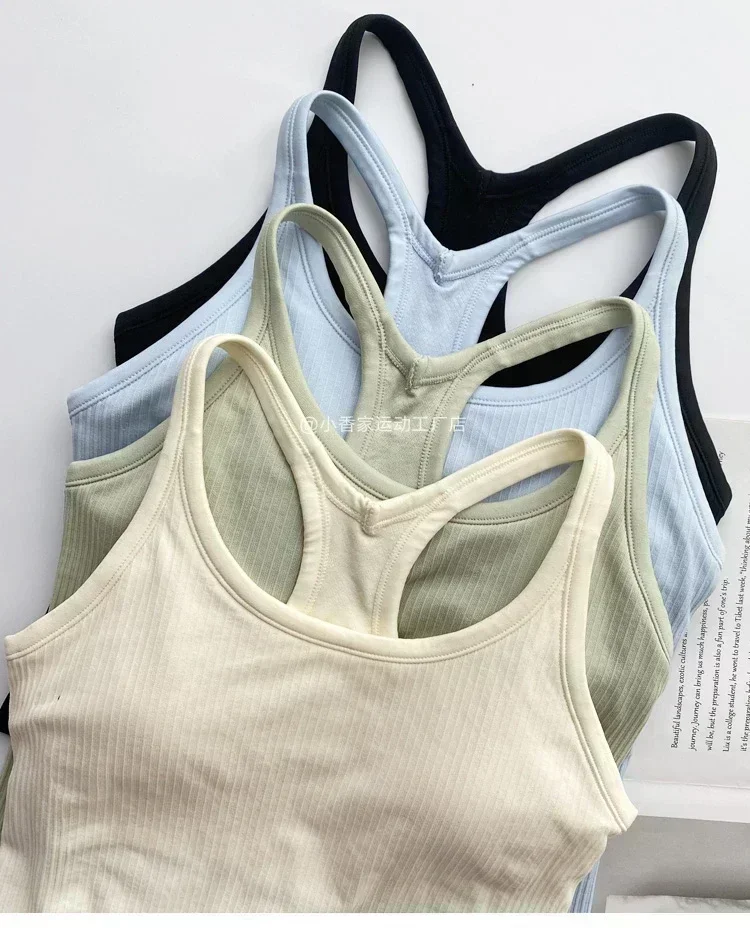 

Lemon Women Yoga Vest Sports Jacket Shape Tank Top Running Gym Fitness Sleeveless Spring and Summer Bra with Chest Pad Underwear