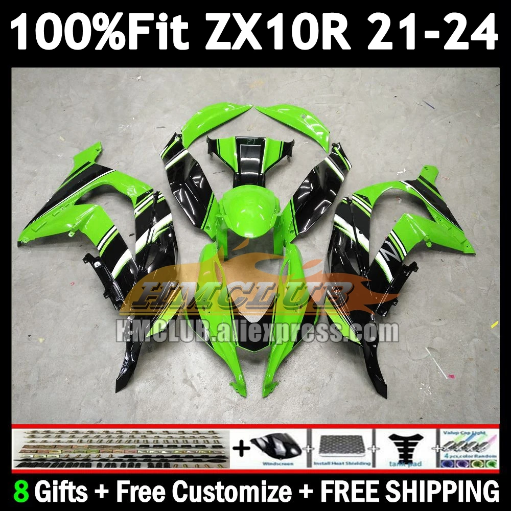 Injection Body For KAWASAKI NINJA ZX-10R ZX 10R 10 R 2021 2022 2023 2024 172No.26 ZX1000 ZX10R 21 22 light green 23 24 Fairing