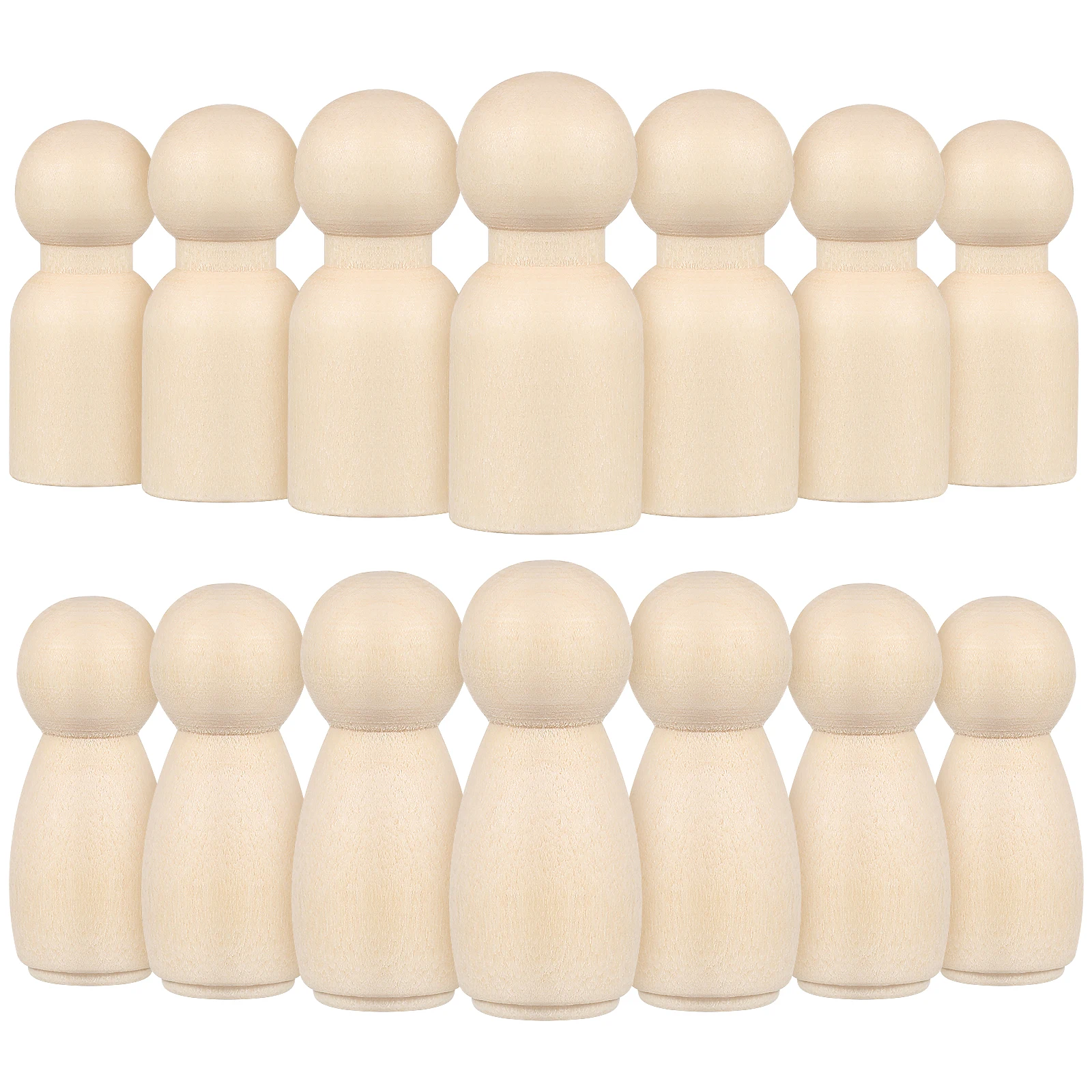 

40pcs Wooden DIY Peg Unfinished Craft Kids Handmade Family Painting Eco-friendly Creative Decoration Gift