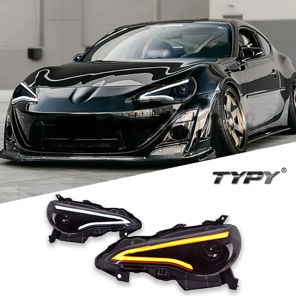 

TYPY автомобильная фара для Toyota GT86/BRZ 2012-2020, обновленная модифицированная для нового DRL, динамический указатель поворота, светодиодная фара, автоаксессуары