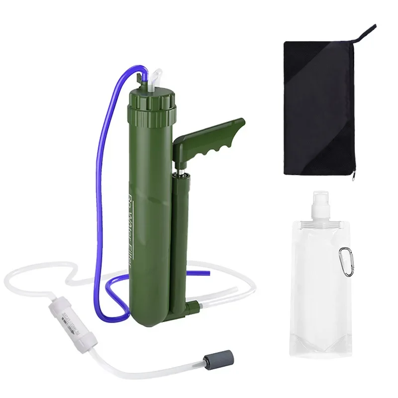 Outdoor Water Purifier Filter Pressure Pump Portable Water Purifier Type Survival Emergency Camping Hiking Survival Equipment