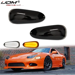 2pc Car Bumper  Signal Lights Amber Turn Signal Replace LED Daytime Running Light For 1994-1998 Mitsubishi 3000GT White LED DRL