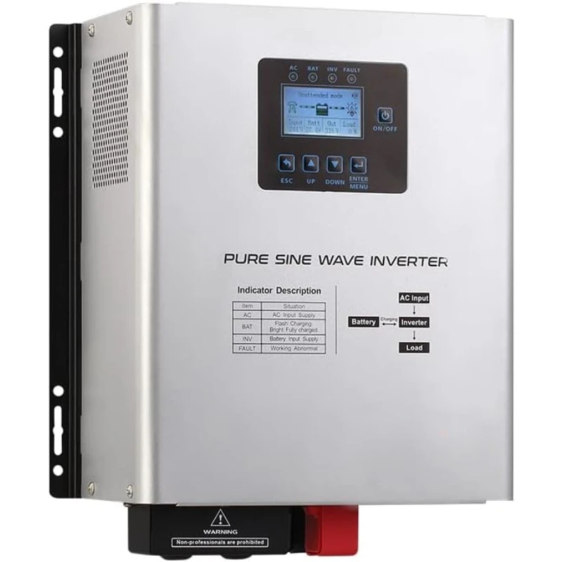 Output Ups Backup Power, Low Frequency Inverter System, For Lithium Agm Gel, And Flooded Batteries