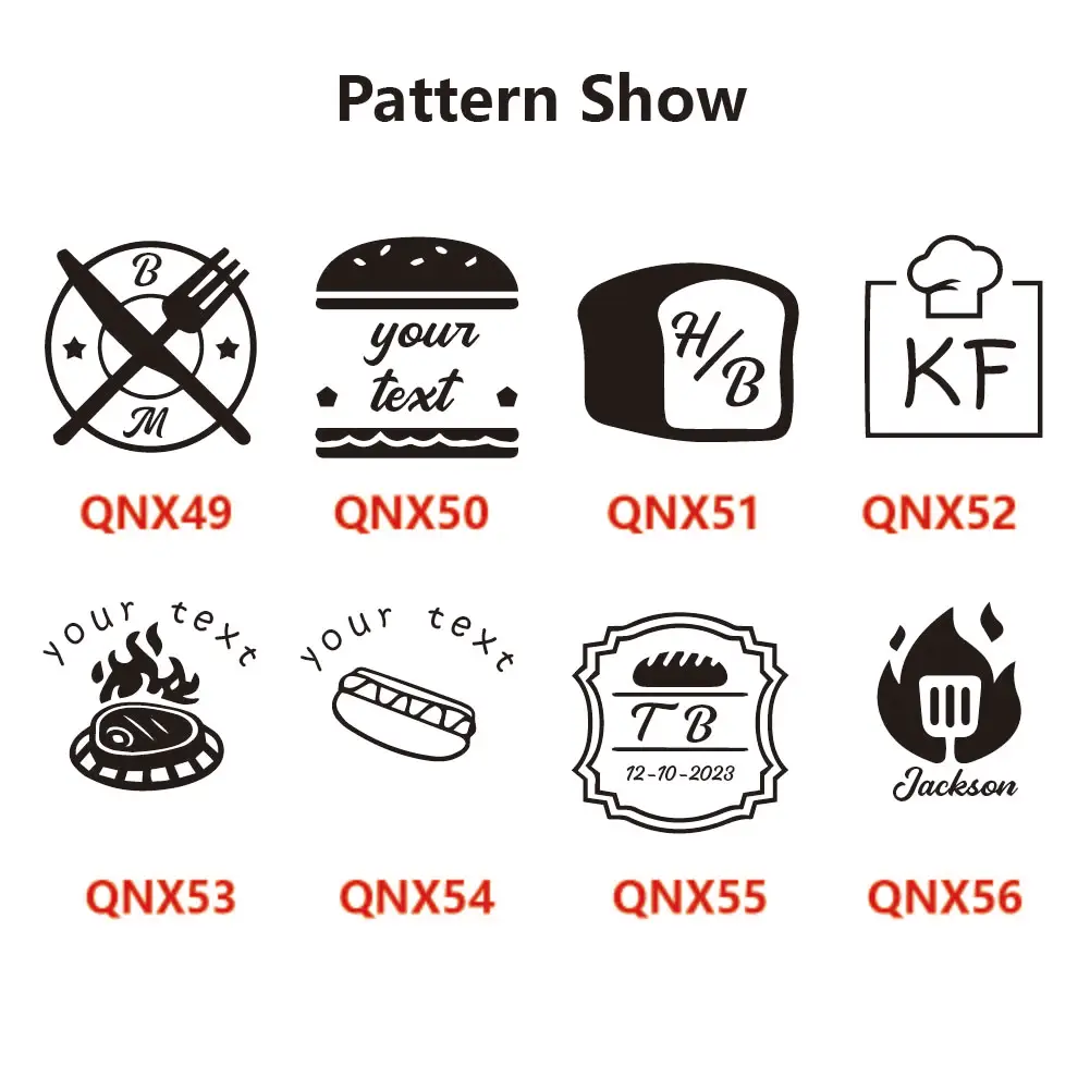 1 قطعة اسم مخصص الموضة ختم خشبي لمطعم مخبز برغر مطعم مخصص اسم العلامة التجارية ختم #4