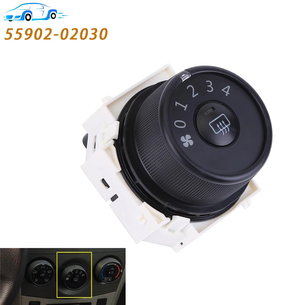 

55902-12100 55902-02030 55902-02070 55902-75D358 Car Blower A/C Fan Control Switch Assy for Toyota Corolla Matrix Replacement