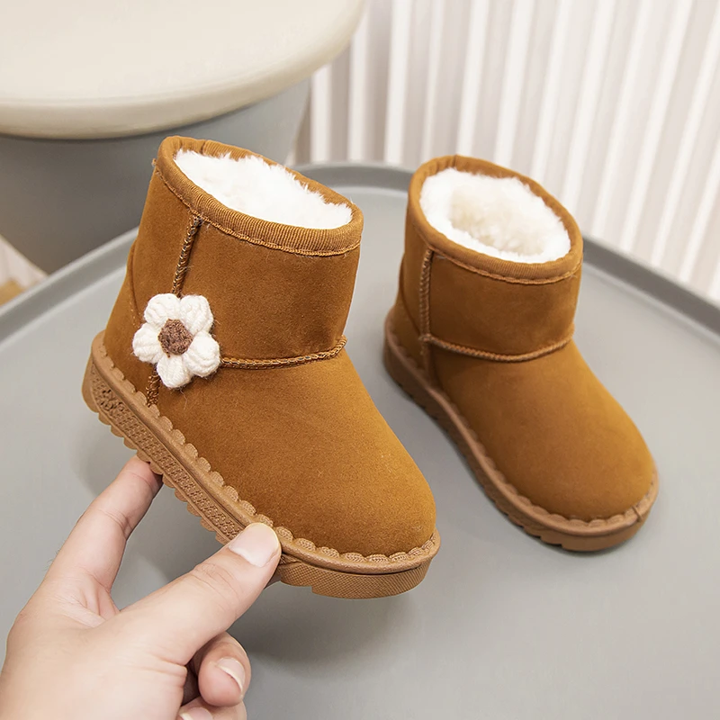 Children's Winter Snow Baby Boots Newborn Warm Booties Soft Sole Skiing Warm Toddler Thick Bottom Baby Girls Boys Shoes