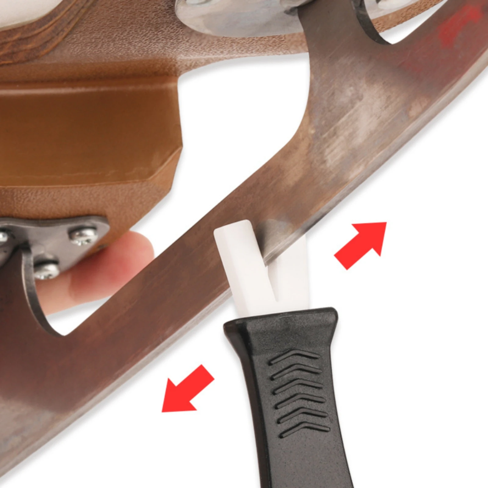 Handheld Ice Skate Blade Edge-Finishing Tool Universal Compatibility Skate Blade Edge-Refining Tool with Ceramic Tip