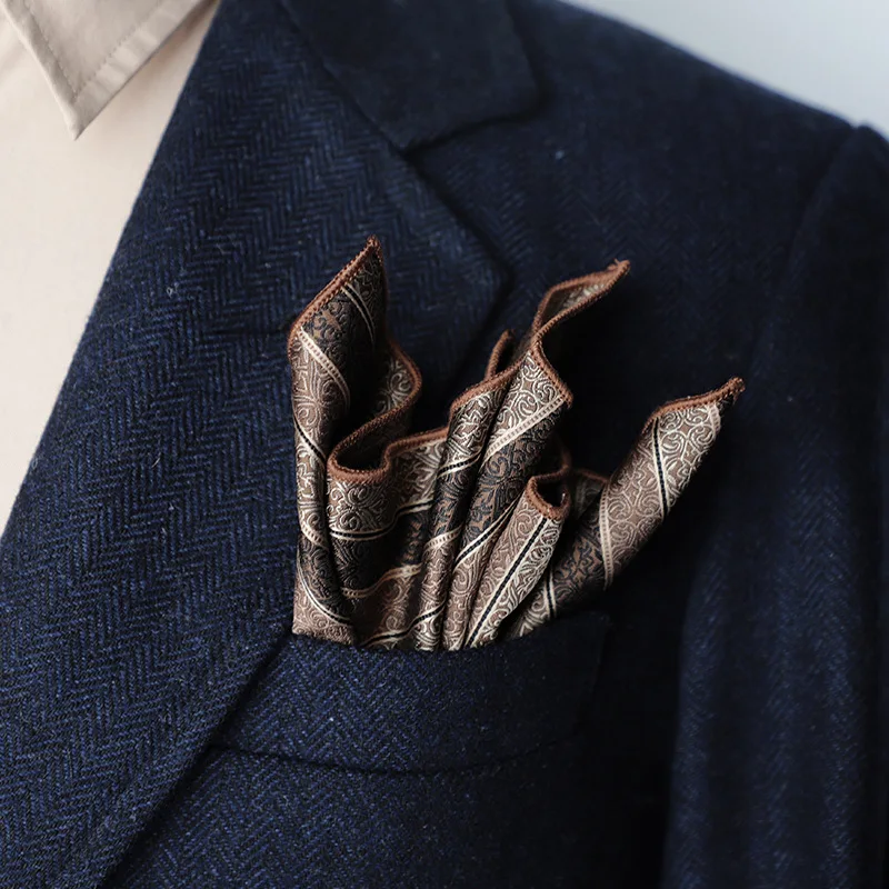 Vintage Men's Suit Pocket Square, Spring Autumn Chest Hanky, High-end Style Separable Matching Accessory For Business Banquet