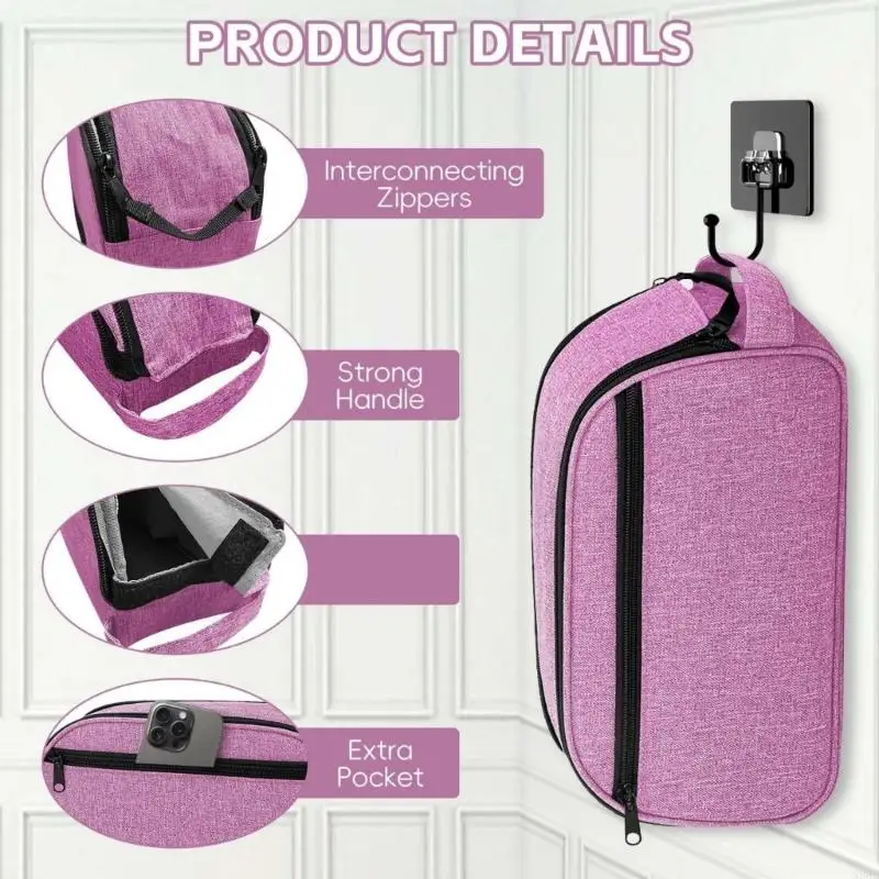 

Efficient Respiratory Accessory Storage Bag Featuring Interconnected Zippered Access And Added Pockets For Organization 896C