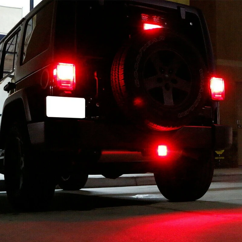 2Inch Smoked 15-LED Brake Light DRL Trailer Hitch Cover Fit Towing & Hauling With Pin 12V