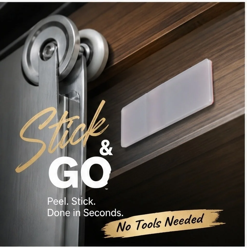 50Pcs Grey Sliding Door Positioning Piece Cabinet Hardware Self Adhesive Upper Guide Stopper Pocket Door Buffer Damper