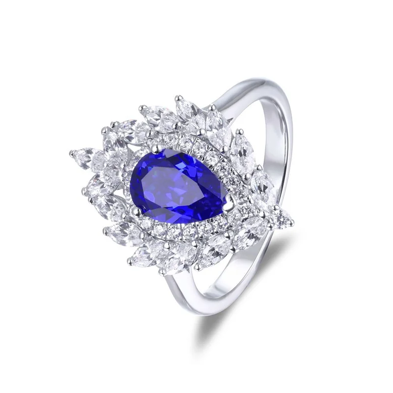 

Серебряный комплект украшений ZFSILVER s925: кольцо, серьги и подвеска с красными и синими культивированными драгоценными камнями в форме крыла и капли воды, для женщин, свадебный подарок, R3-0800