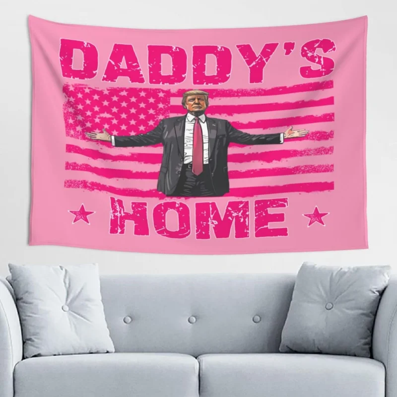 

2024 US Election Trump Pink Tapestry 60x40 Flag Bedroom Living Room Dormitory Wall Hanging Decorative Banner