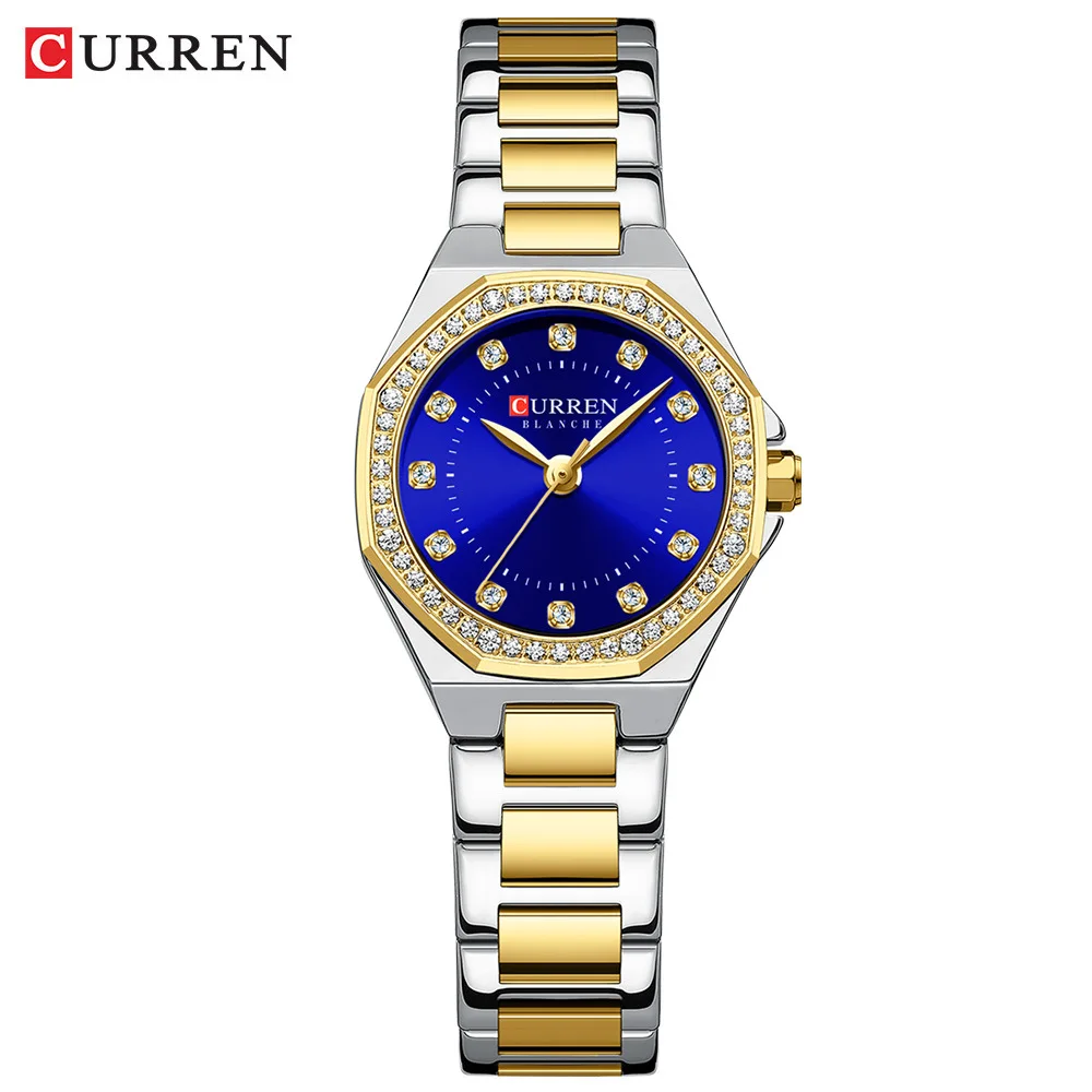 CURREN 9100 Hot selling Women's Watch Elegant and Fashionable Quartz Watch Workplace Women Waterproof Steel Strip Date Watch