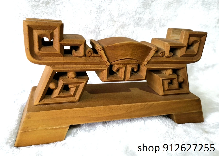 1-tier Carve hui zhuan wen Wooden Stand for Katana Nihonto Japanese Sword