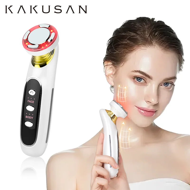 KAKUSAN Beauty Outlet الكهربائية بالموجات فوق الصوتية LED مكافحة الشيخوخة تجديد الجلد شد الوجه الاستخدام المنزلي جهاز التجميل #1