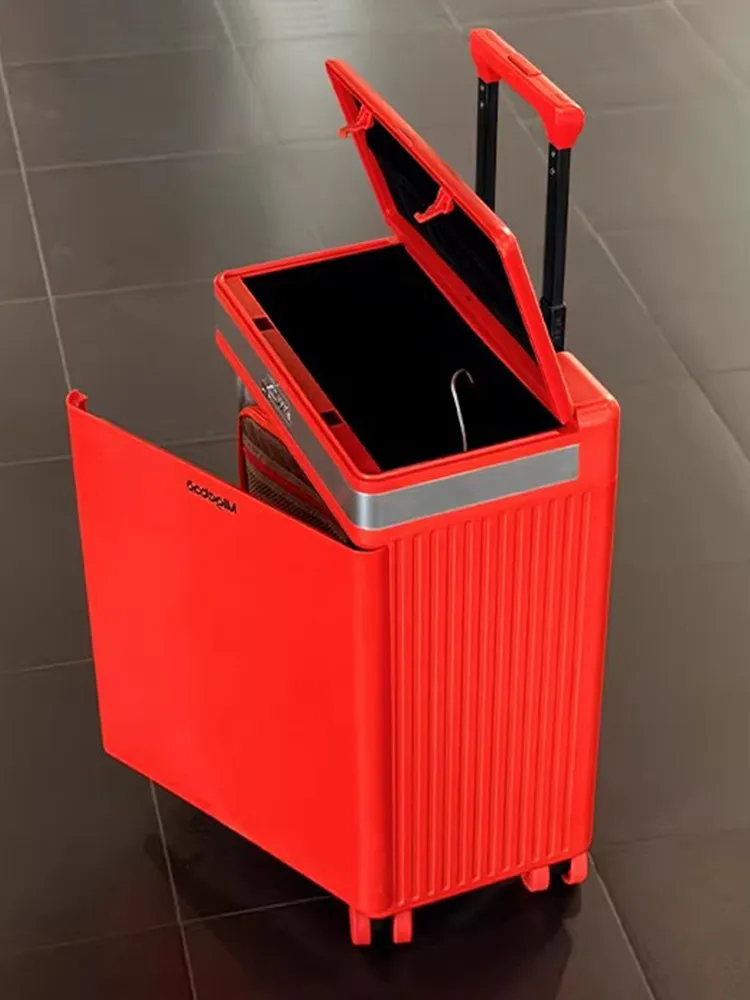 New upper open lid multi-functional suitcase side open lid trolley case 20 inch travel cosmetic case
