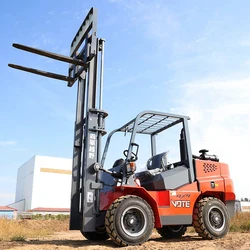 China 4 Wheel Drive  New Terrain Forklift Diesel Outdoor Use Off Road Forklift Portable 3.5 Ton All Terrain Forklifts customized