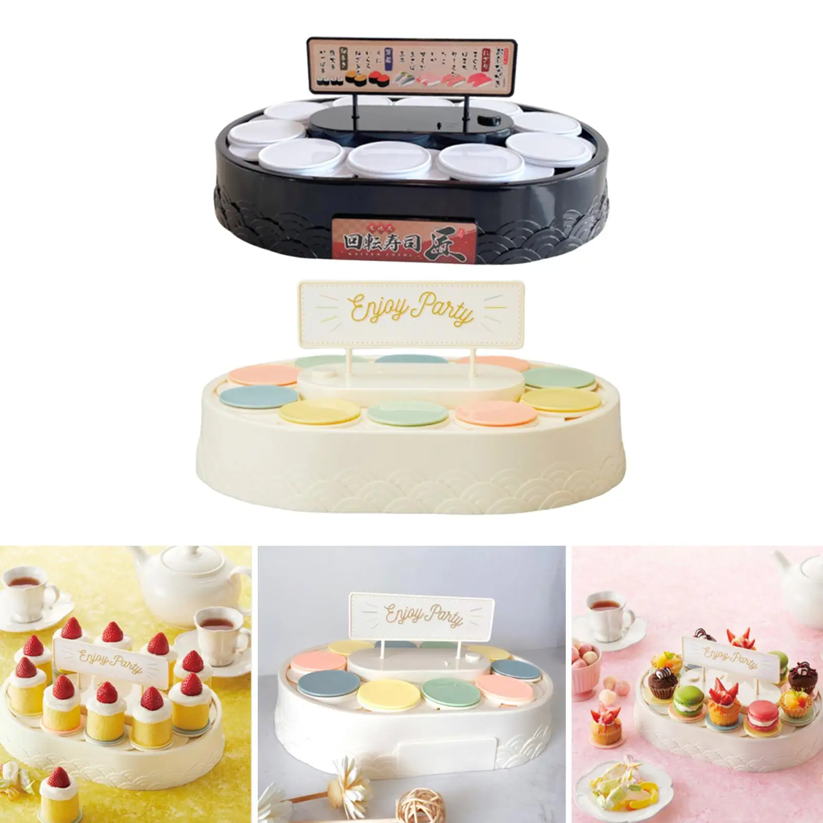 Ice Cone Dessert Machine Product Acrylic Popcorn Collectible Stand Automatic Rotary Compression Press for Party