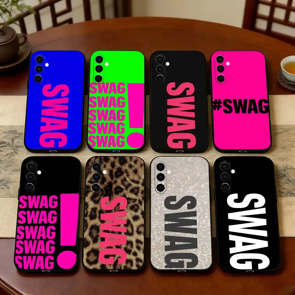 C-Cool SWAG Phone Case For Samsung Galaxy A73,A72,A71,A70,A53,A52,A51,Others Soft Black Cover
