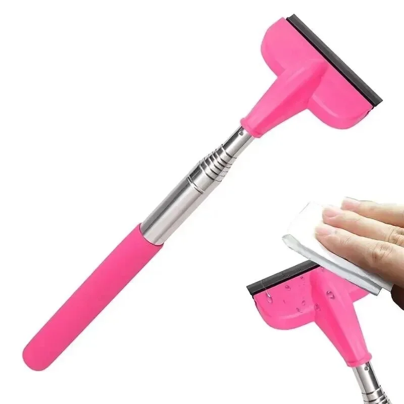 Portable Rainy Glass Window Cleaning Tool Wiper Extendable Handle Car Side Mirror Squeegee Telescopic Rearview Mirror Squeegee