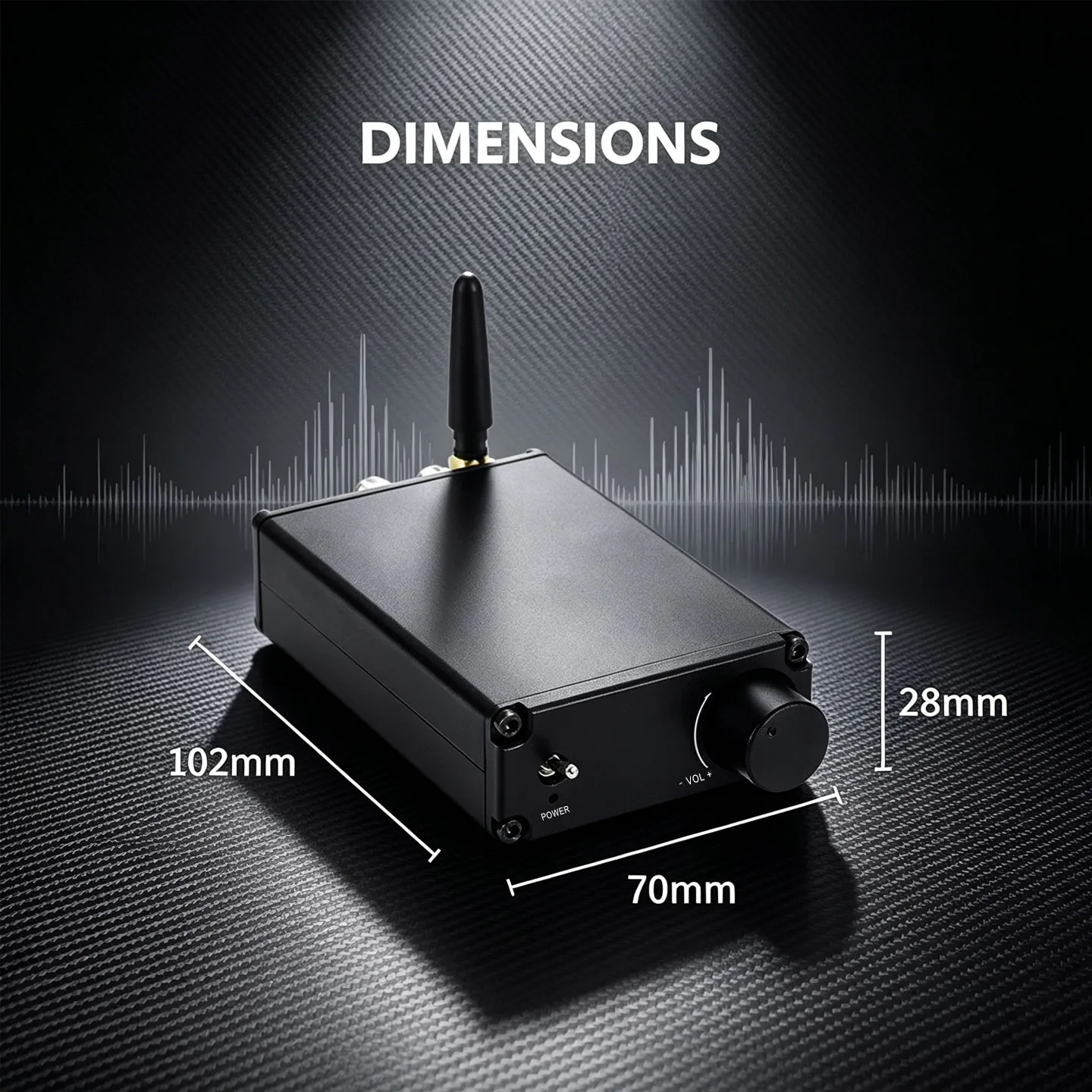 YJCO Bluetooth 5.0 Digitaler Mini-Leistungsverstärker Infineon MA12070P HiFi Low Distortion Home Desktop Stereo Audio Amp D15 – Detail 6