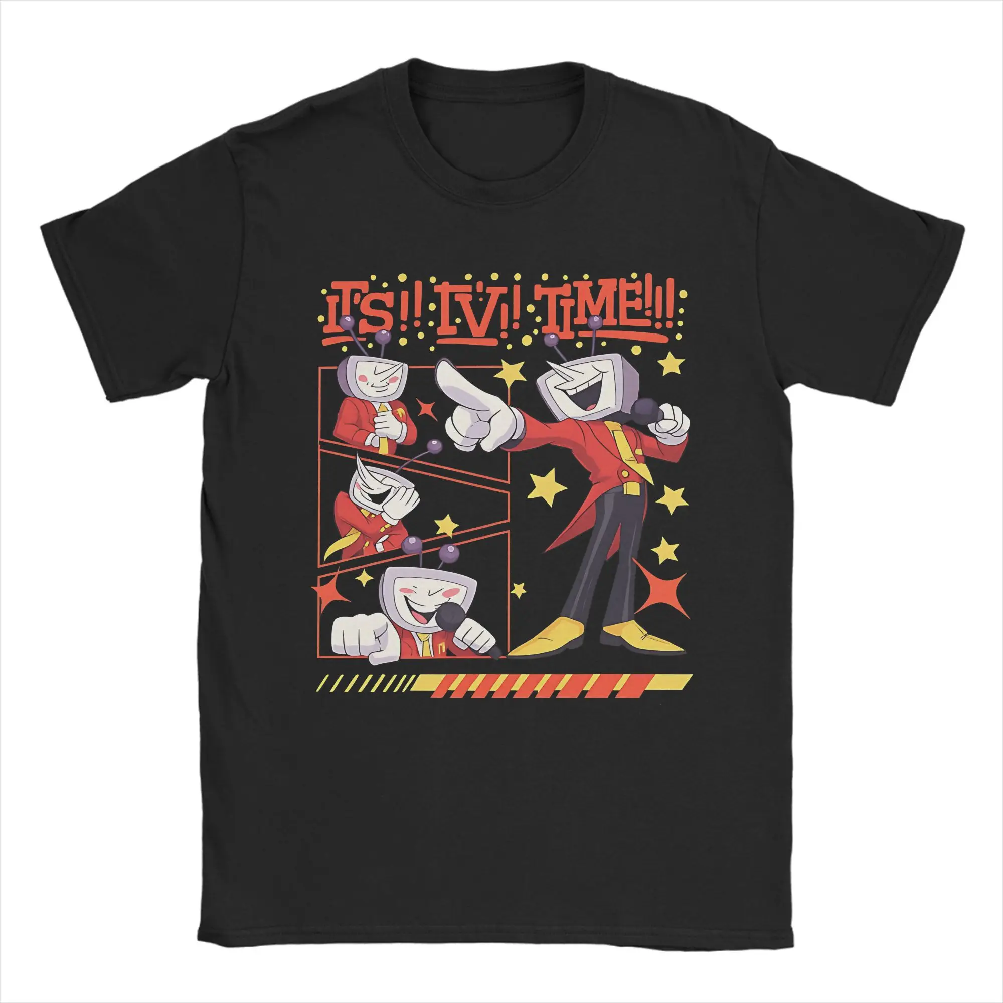 

Tenna Deltarune Game It's TV Time Meme Merch футболка унисекс хлопковая футболка Новое поступление футболка одежда