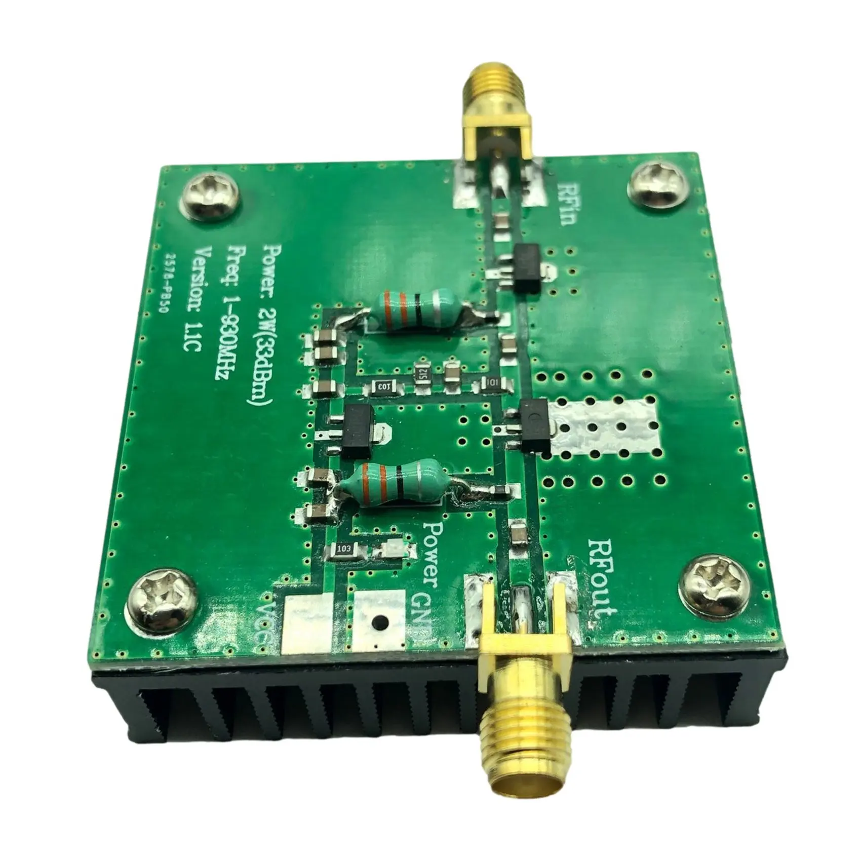 Transmisión de radio FM HF 1--930MHz 2.0W 2W RF Módulo amplificador de potencia de banda anchaN01R