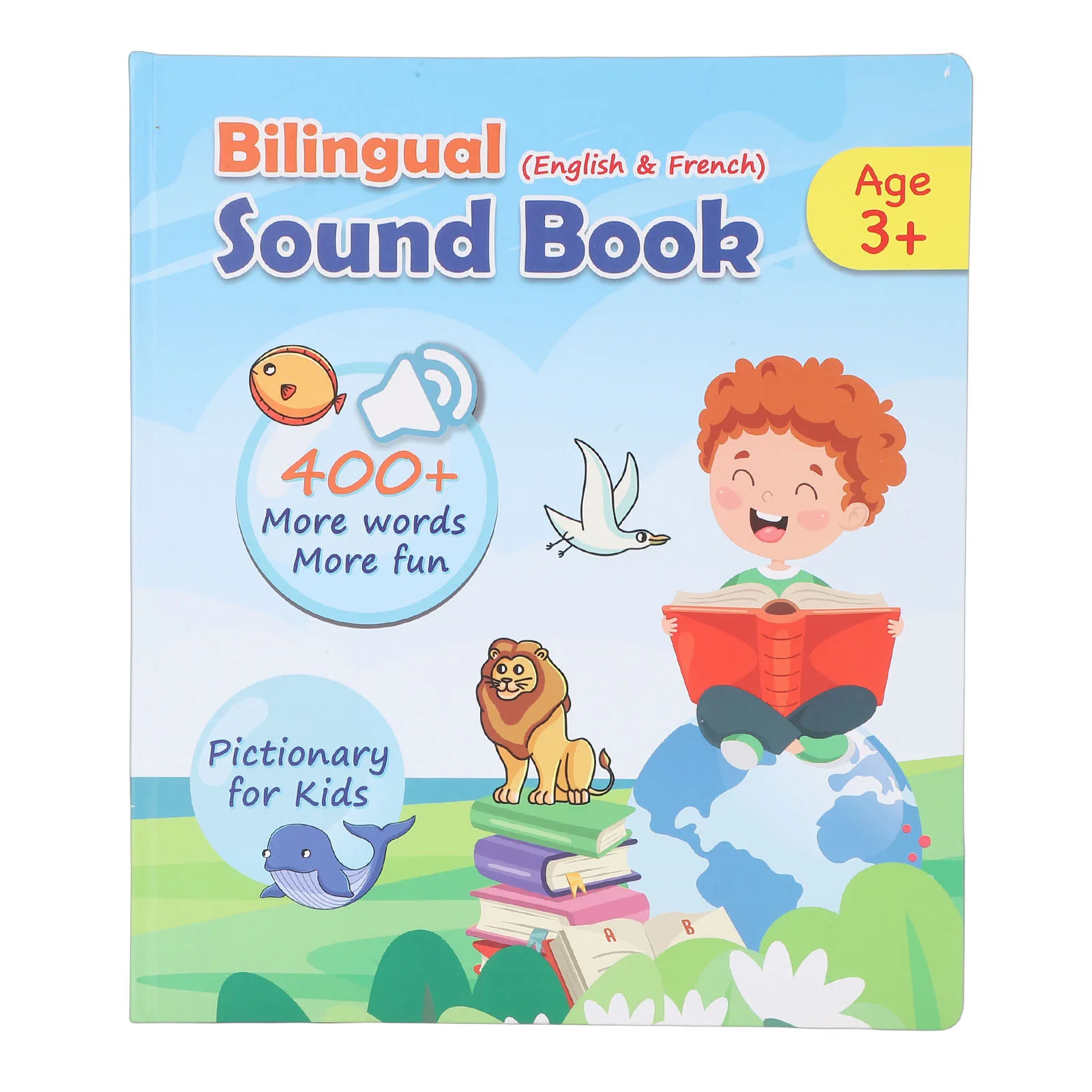 

French English Bilingual Sound Book Early Learning Interactive Sound Book Educational Toy for Children Ages 3-8