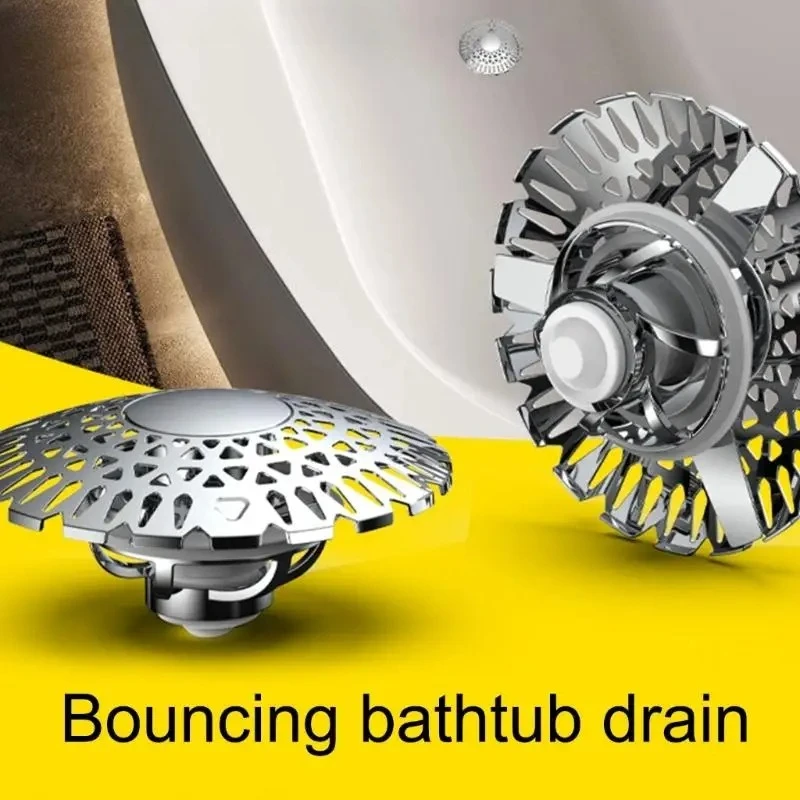 

Drain Stoppers with Removable Hair Collector Water Flows Bathroom Accessory Brass Anti-odor Bathtub Drain Stopper 1PC